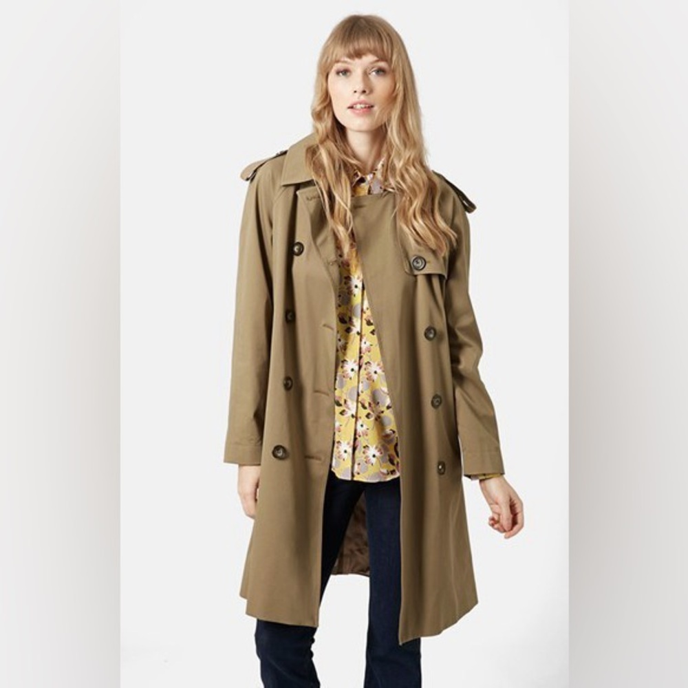 Topshop Women’s Scout Double Breasted Trench Coat in Brown Size 4 (0-2 US)